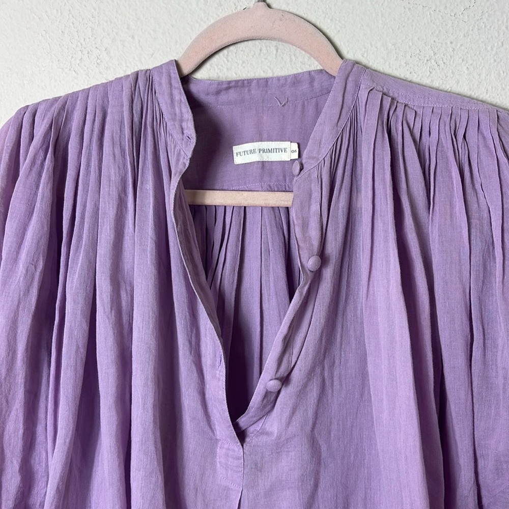 Future Primitive Lilac Half Button Down Long Slee… - image 4